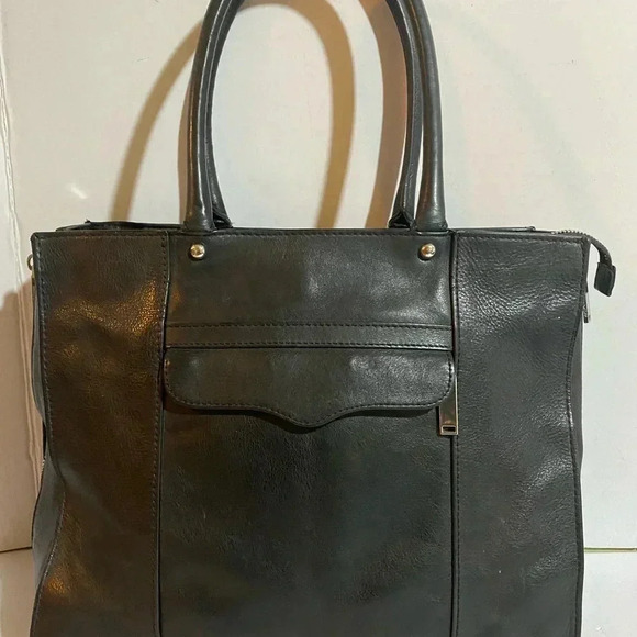 Rebecca Minkoff black leather satchel handbag - Picture 1 of 12